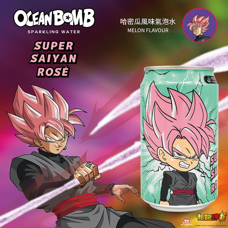 Ocean Bomb Bevanda Gassata Dragon Ball Gusto Melone (Super Saiyan Rose) - 330ml
