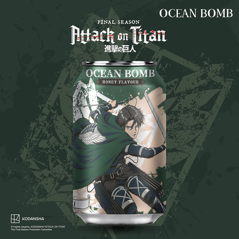 Ocean Bomb - Bevanda Frizzante Gusto Honey (Attack On Titan - Levi) - 330ml