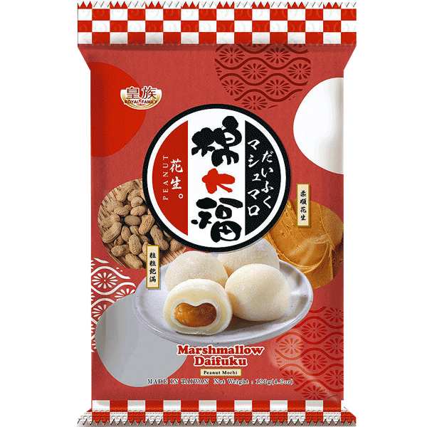 Royal Family Mochi - Marshmallowe Daifuku(Arachidi) - 120g - Snack Dojo