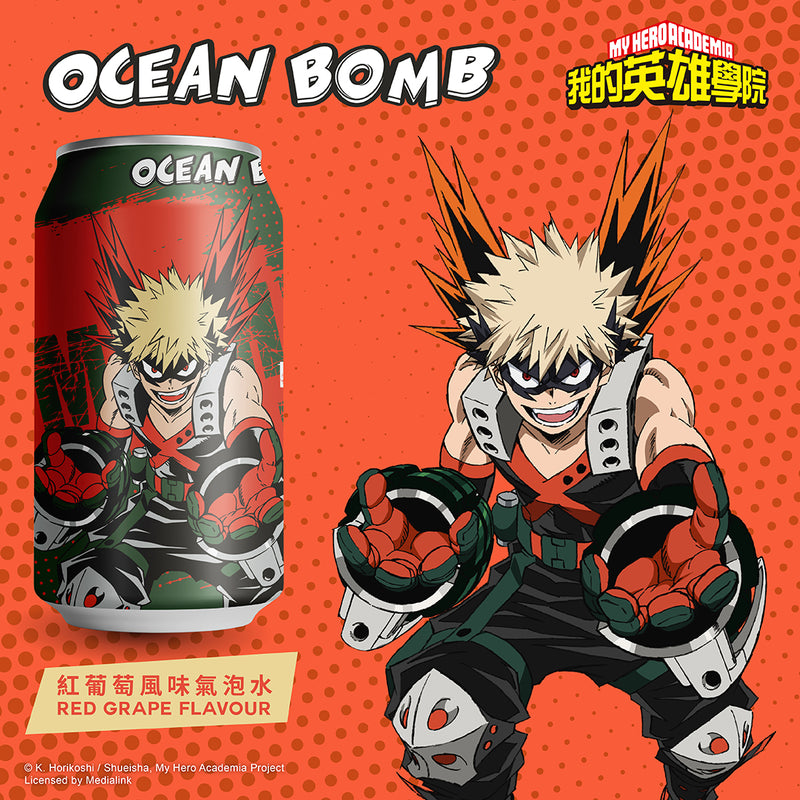Ocean Bomb - Bevanda Gassata boku no hero Gusto Uva(katsuki) - 330ml