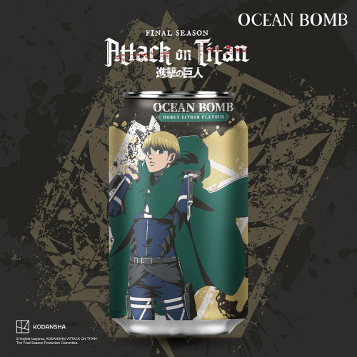 Ocean Bomb - Bevanda Frizzante Gusto Honey Citron (Attack On Titan - Armin) - 330ml