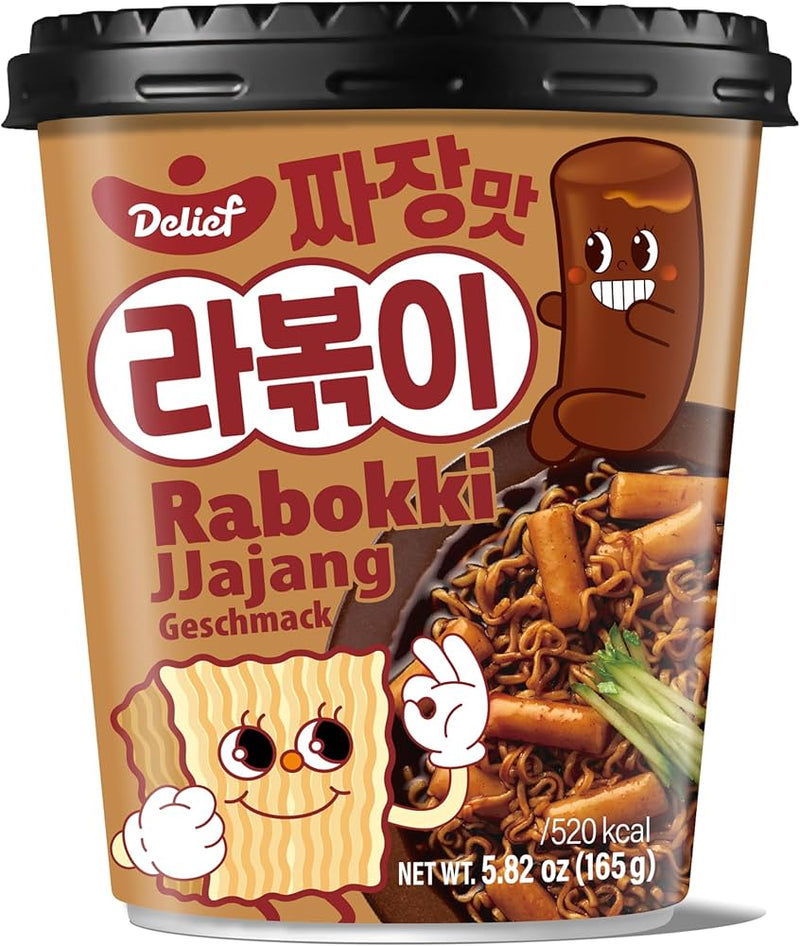 Delief - Rabokki jjajang 165g (gnocchi di riso + noodles)