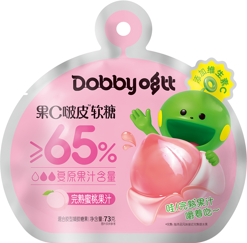 Dobby Caramelle da sbucciare gusto Pesca - 73g