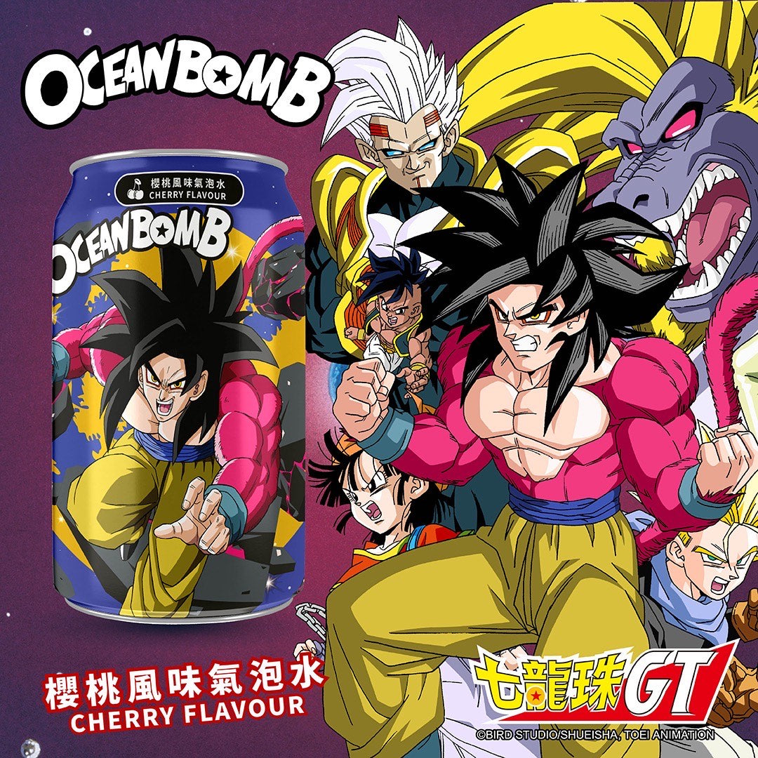 Ocean Bomb - Bevanda Gassata Gusto Cherry(Dragon Ball GT - Goku SS4 ...