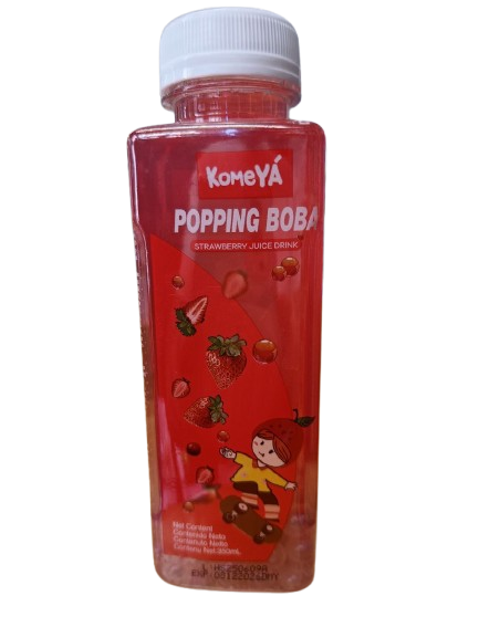 Komeya bevanda Popping Boba Fragola - 350ml