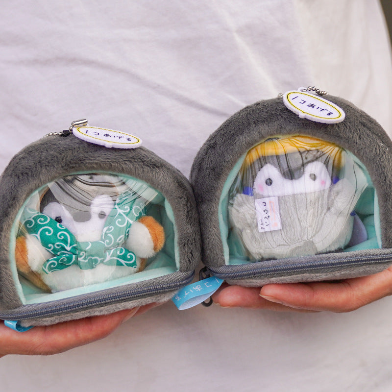 Porta Mini Pinguino Peluche