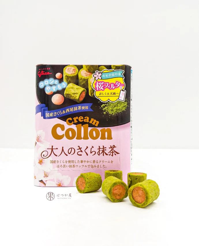 Glico Biscotti Cream Collon Sakura Matcha Green Tea - 48g – Snack Dojo