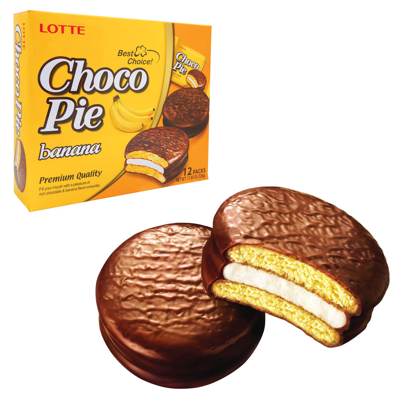 Lotte - Choco Pie Banana (12pack) - 336g