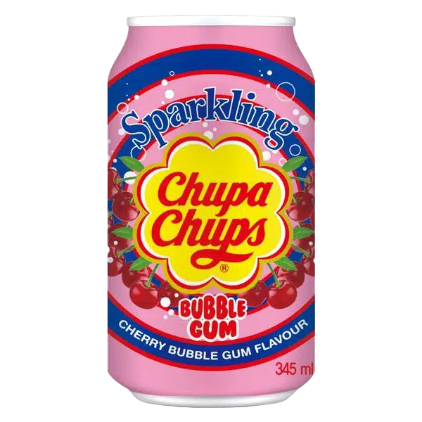 Chupa Chups - Bevanda Soda gusto Ciliegia Bubble Gum- 345ml