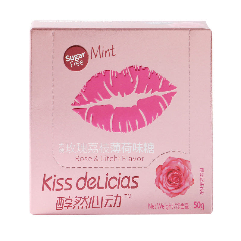 Kiss delicias - Caramelle Gusto Menta Lychee & Rosa - 50g