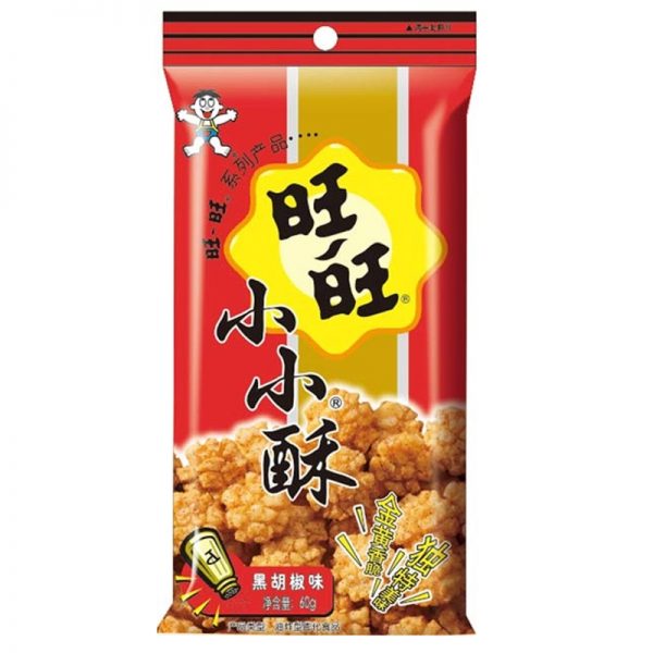 WangWang - Mini Cracker di Riso Fritto gusto Pepe Nero - 60g - Snack Dojo