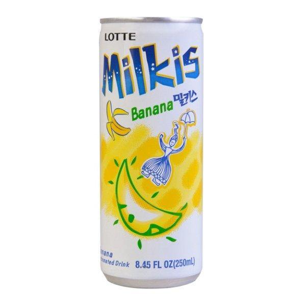 Lotte - Milkis Bibita Soda Gusto Banana - 250ml - Snack Dojo