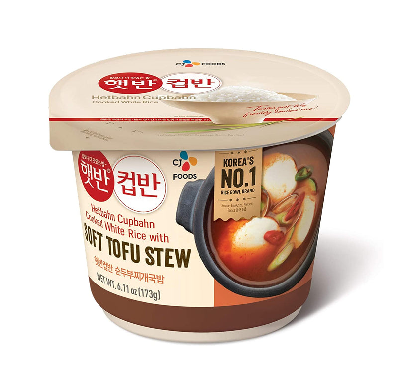 Cj Foods - Riso Bianco con Stufato di Tofu Morbido - 173g