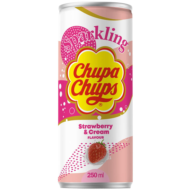 Chupa Chups  Bevanda Frizzante gusto Fragola e Cream - 250ml