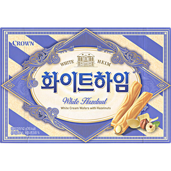 Crown - Biscotti Coreani Gusto Cioccolato Bianco Nocciola - 142g