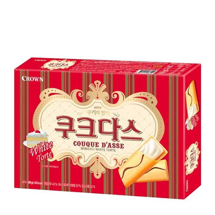 Crown - Couque d'Asse Biscotti Coreani Gusto Torta Bianca - 72g