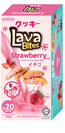 LavaBites - Biscotti ripieni di crema alla fragola (20Pz) - 200g