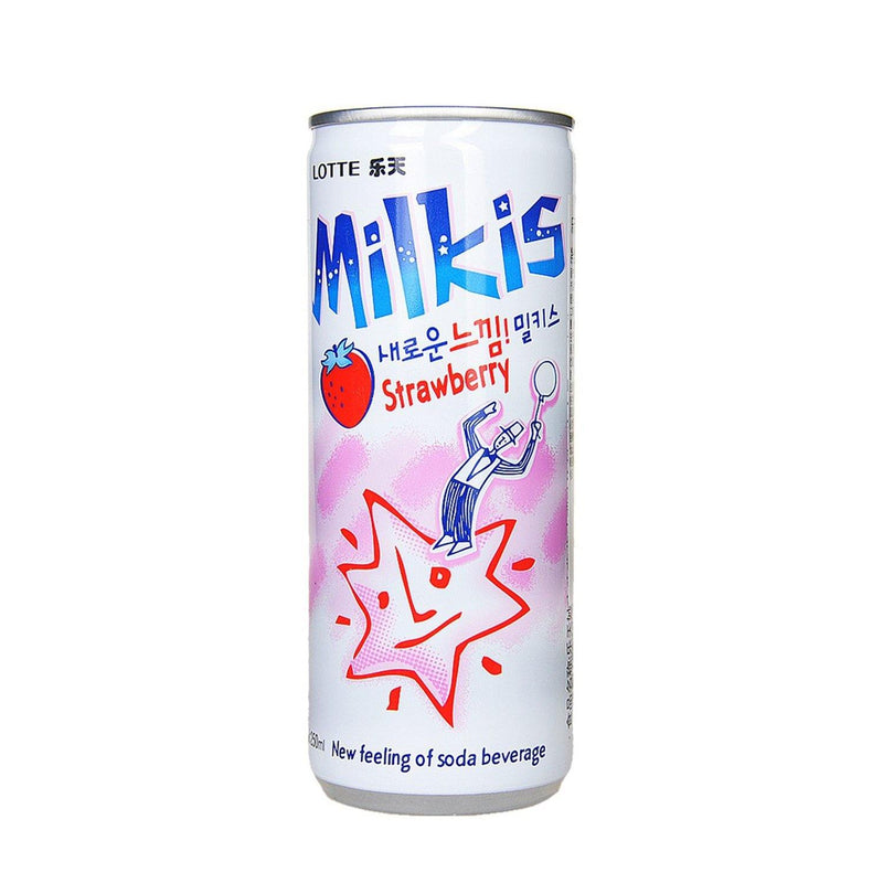 Lotte - Milkis Bibita Soda Gusto Fragola - 250ml - Snack Dojo
