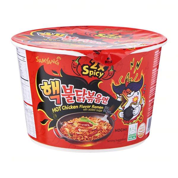 Samyang Big Bowl Noodles Stufato Coreano al gusto Pollo Extra Piccante -  120g