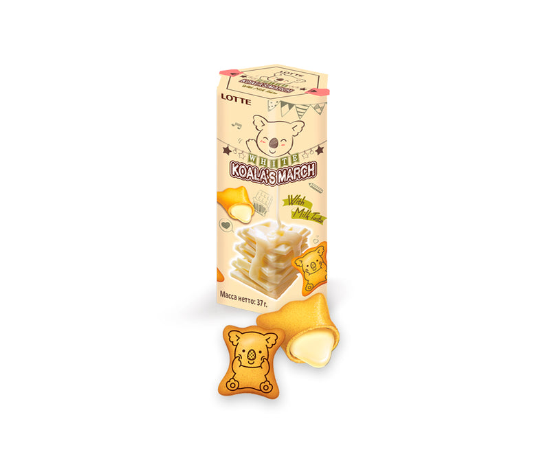 Lotte - Biscottini Koala con Riepini Gusto Whilte Milk - 37g