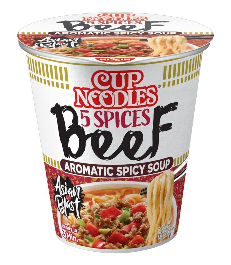 Nissin - Cup Noodles Manzo & 5 Spezie - 64g - Snack Dojo